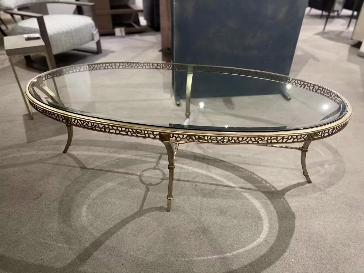 Maitland-Smith 8549-32/90 Bolero Oval Cocktail Table Maitland-Smith 8549-32/90 Bolero Oval Cocktail Table