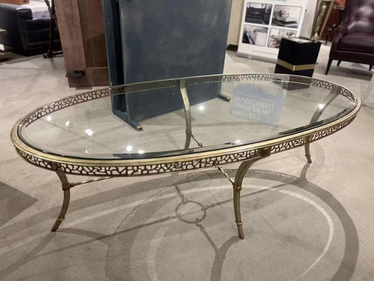 Maitland-Smith 8549-32/90 Bolero Oval Cocktail Table Maitland-Smith 8549-32/90 Bolero Oval Cocktail Table