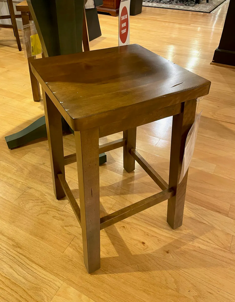 Canadel TRN03636 Wood Top Pedestal Table and 2 Stools Canadel TRN03636 Wood Top Pedestal Table and 2 Stools