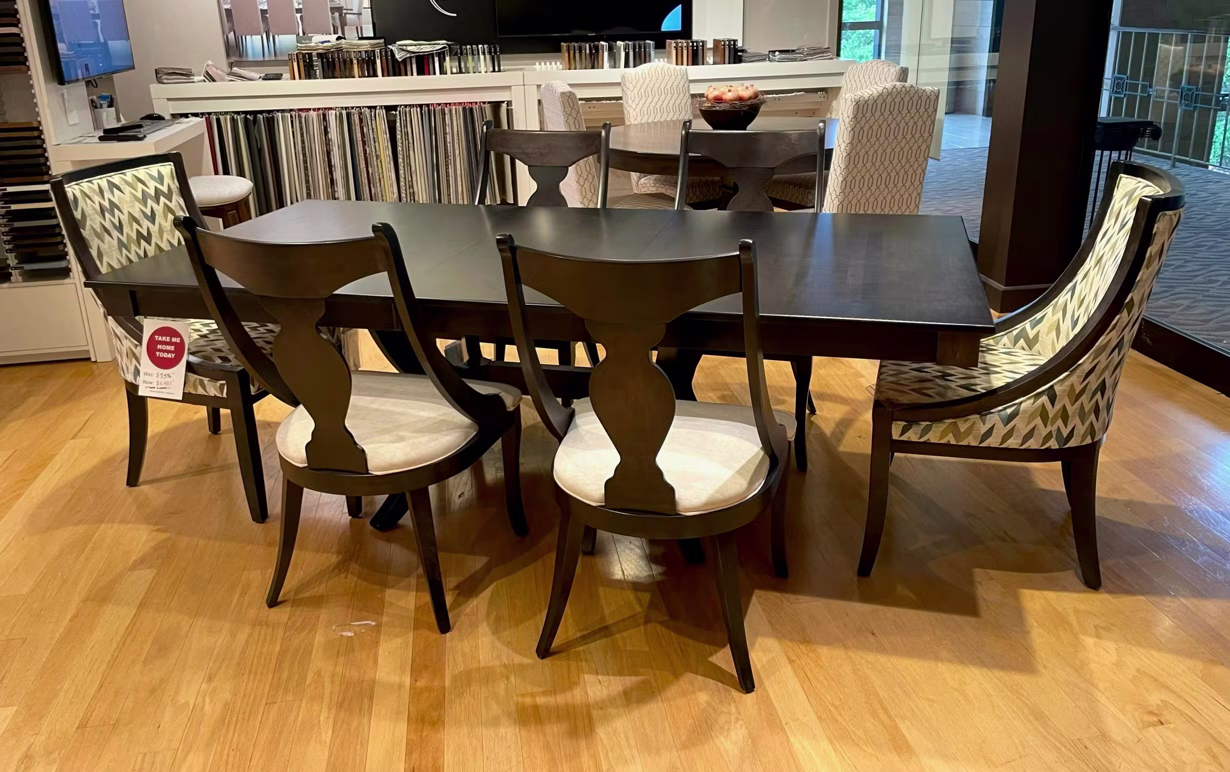 Canadel TRE-0-4268 Wood Top Dining Table and Chairs