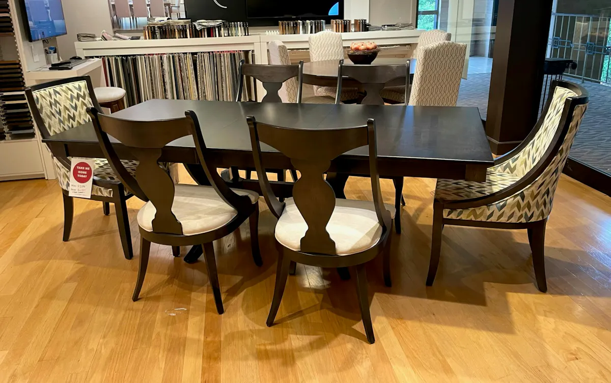 Canadel TRE-0-4268 Wood Top Dining Table and Chairs Canadel TRE-0-4268 Wood Top Dining Table and Chairs