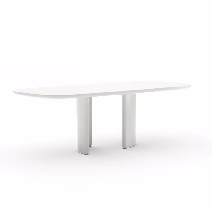 Caracole Furniture CLA-426-203 Tobie Rec Dining Table – Almond Milk