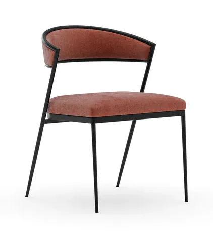 Caracole Furniture CLA-426-281 Dario Chocolate Side Chair - Rouge Caracole Furniture CLA-426-281 Dario Chocolate Side Chair - Rouge