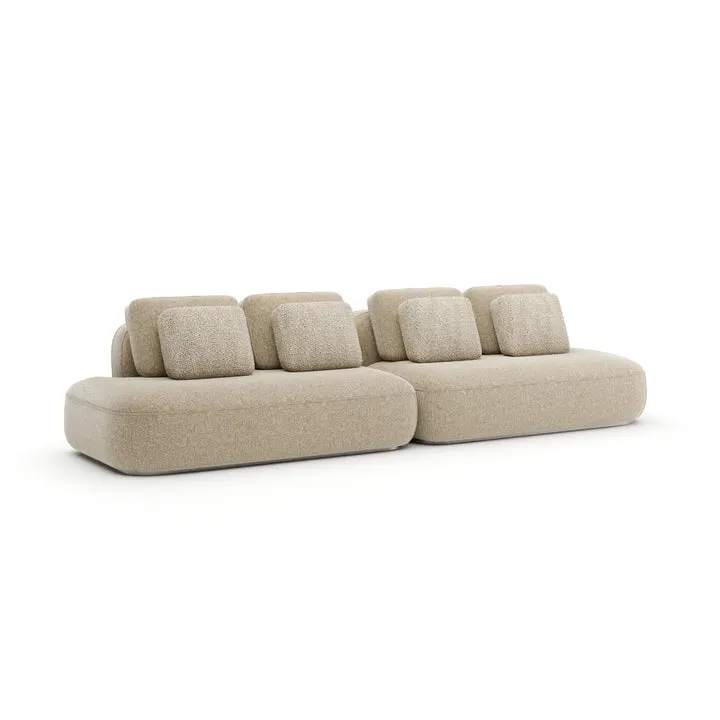 Caracole Furniture CLA-426-sec4-b Sasso 2pc Straight Sofa – Oatmeal