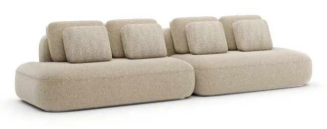 Caracole Furniture CLA-426-sec4-b Sasso 2pc Straight Sofa - Oatmeal Caracole Furniture CLA-426-sec4-b Sasso 2pc Straight Sofa - Oatmeal