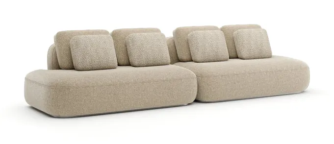 Caracole Furniture CLA-426-sec4-b Sasso 2pc Straight Sofa - Oatmeal Caracole Furniture CLA-426-sec4-b Sasso 2pc Straight Sofa - Oatmeal