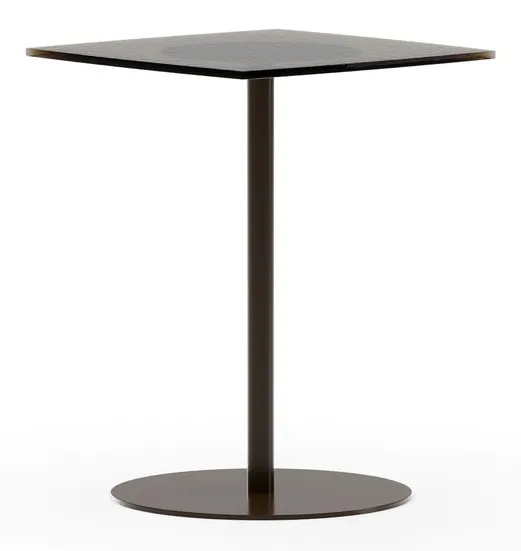 Caracole Furniture CLA-426-415 Resurface Bronze Glass Ped Side Table Caracole Furniture CLA-426-415 Resurface Bronze Glass Ped Side Table