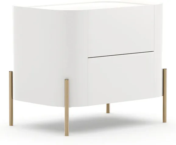 Caracole Furniture CLA-426-065 Atom 26" Nightstand - Latte Caracole Furniture CLA-426-065 Atom 26" Nightstand - Latte