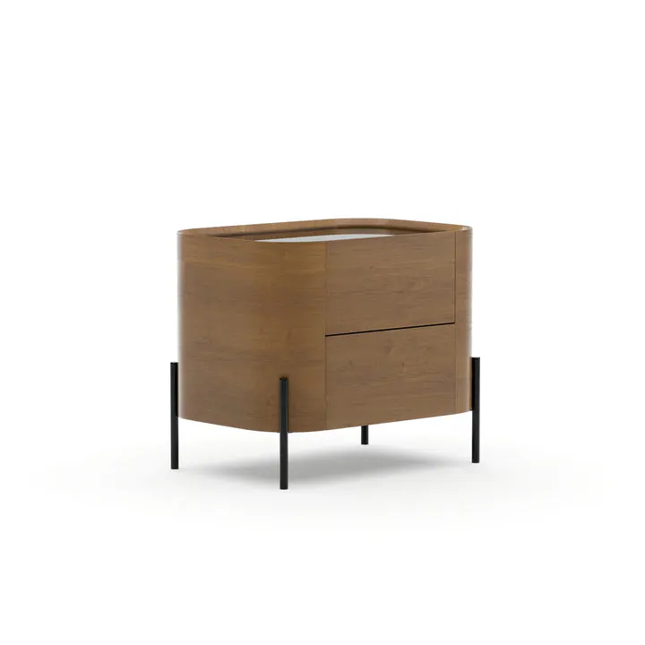 Caracole Furniture CLA-426-066 Atom 26″ Nightstand – Chocolate Nougat