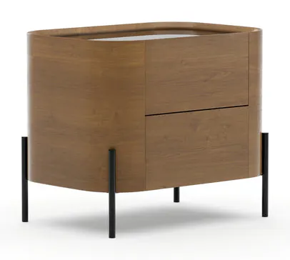 Caracole Furniture CLA-426-066 Atom 26" Nightstand - Chocolate Nougat Caracole Furniture CLA-426-066 Atom 26" Nightstand - Chocolate Nougat