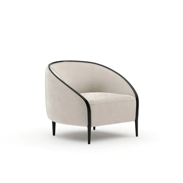 Caracole Furniture CLA-426-132-b Petit Accent Chair – Ivory