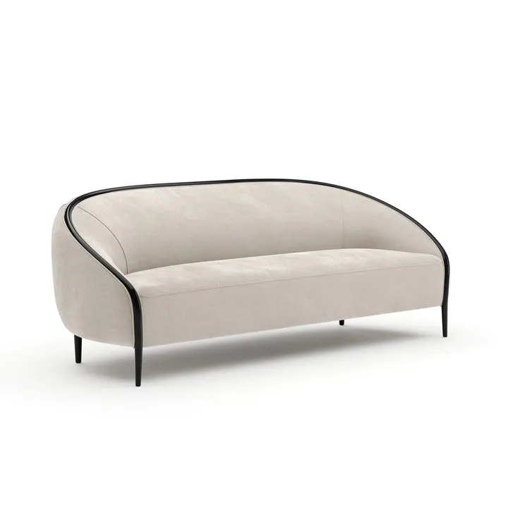 Caracole Furniture CLA-426-114-b Petit 90″ Small Sofa – Ivory