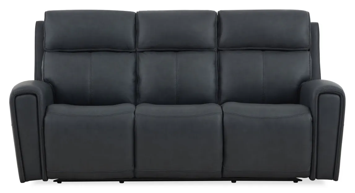 Flexsteel 1848-63P3-72741 Warren Leather Power Reclining Sofa with Console, Power Headrest & Lumbar Flexsteel 1848-63P3-72741 Warren Leather Power Reclining Sofa with Console, Power Headrest & Lumbar