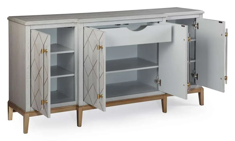 Basset Mirror Company 2430-DR-57 Perrine Four Door Cabinet Basset Mirror Company 2430-DR-57 Perrine Four Door Cabinet