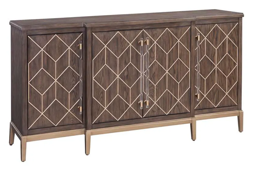 Basset Mirror Company 2432-DR-576 Perrine Brown Oak Four Door Cabinet Basset Mirror Company 2432-DR-576 Perrine Brown Oak Four Door Cabinet