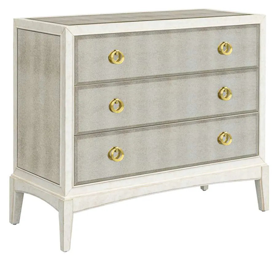 Basset Mirror Company 5125-LR-508 Kiara Three Drawer Cabinet Basset Mirror Company 5125-LR-508 Kiara Three Drawer Cabinet