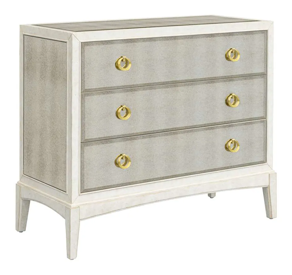 Basset Mirror Company 5125-LR-508 Kiara Three Drawer Cabinet Basset Mirror Company 5125-LR-508 Kiara Three Drawer Cabinet