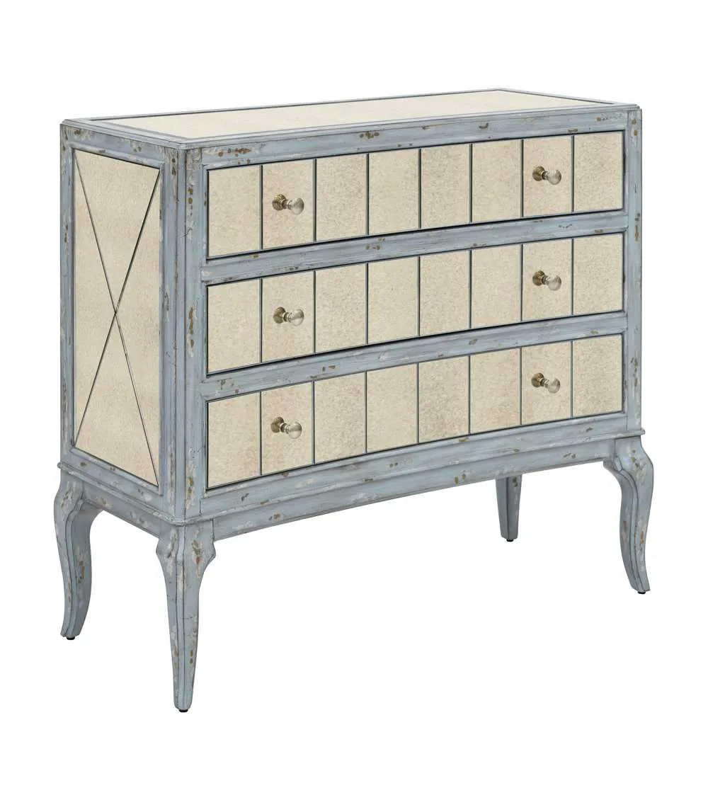 Basset Mirror Company 5574-LR-766 Fontaine Three Drawer Cabinet