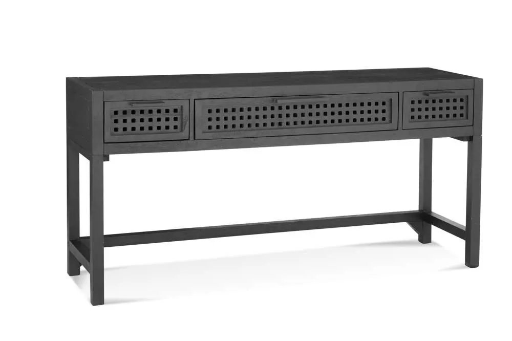 Basset Mirror Company 8235-LR-400 Pentak Black Console Table