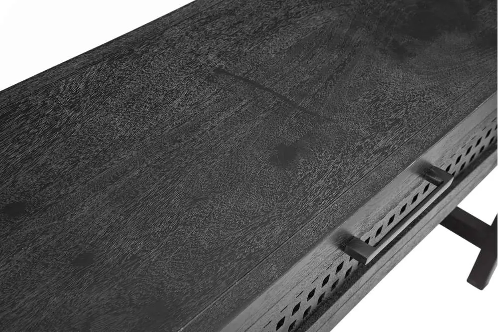 Basset Mirror Company 8235-LR-400 Pentak Black Console Table Basset Mirror Company 8235-LR-400 Pentak Black Console Table