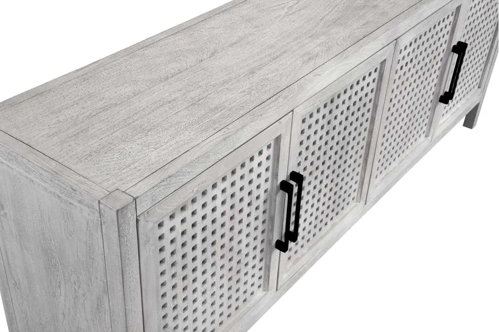 Basset Mirror Company 8236-DR-576 Pentak White Four Door Cabinet Basset Mirror Company 8236-DR-576 Pentak White Four Door Cabinet