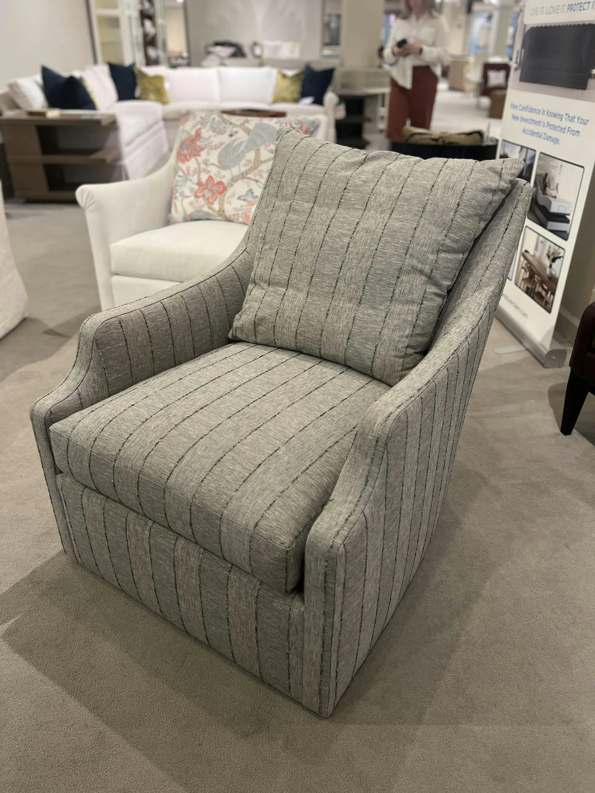 HIckory Chair HC9509-SW300 Jules Swivel Chair at Factory Outlets by Hickory Park