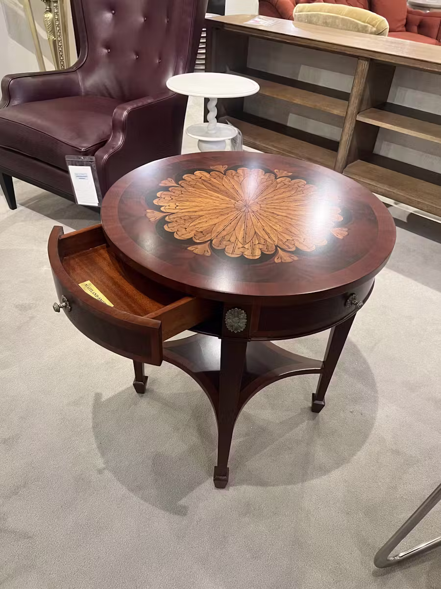 Maitland-Smith 8111-32-SF Floral Occasional Table Maitland-Smith 8111-32-SF Floral Occasional Table