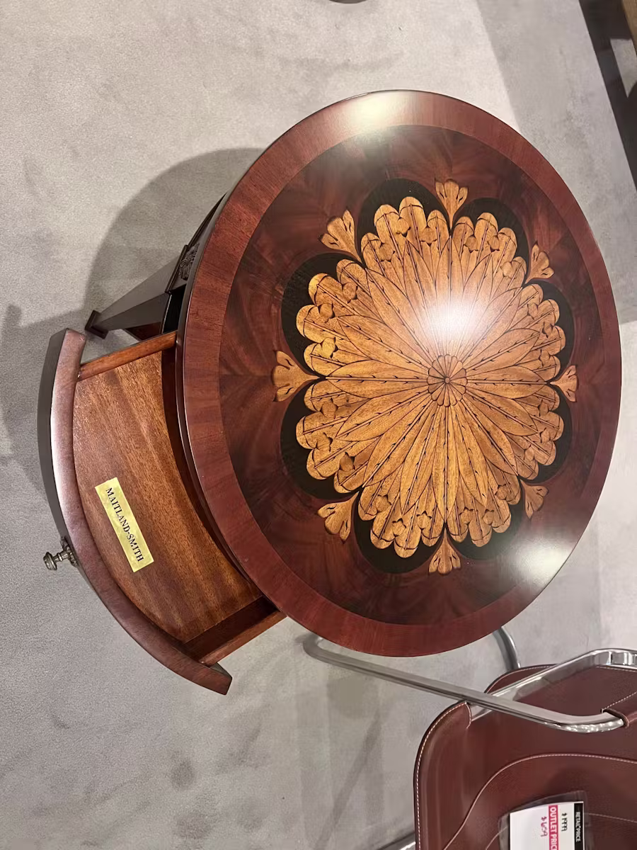 Maitland-Smith 8111-32-SF Floral Occasional Table Maitland-Smith 8111-32-SF Floral Occasional Table