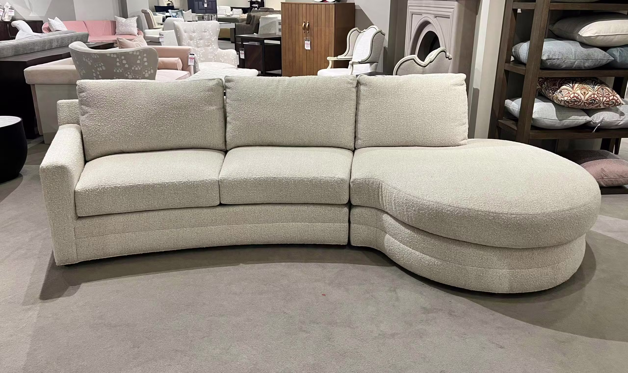 Century LTD7600-62/59 2 PC Curved Sectional at Factory Outlets by Hickory Park