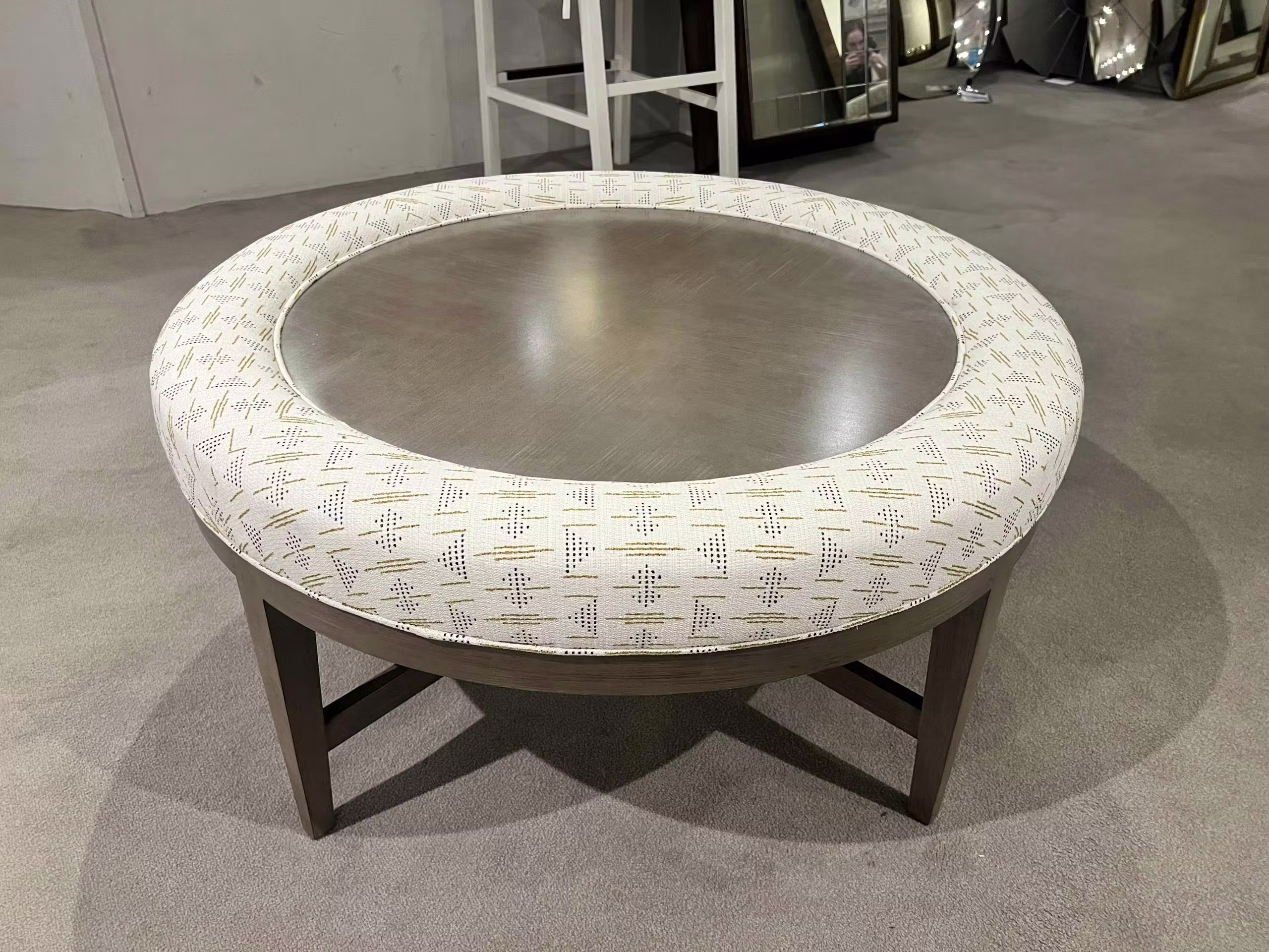 Century 3714-36R/30 Redford 36″ Round Ottoman at Factory Outlets by Hickory Park