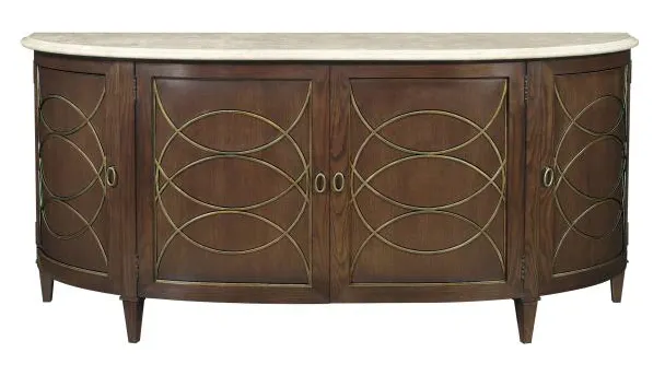 Hickory Chair HC9845-71S Duchamp Demi-Lune Sideboard W/ New Stone Hickory Chair HC9845-71S Duchamp Demi-Lune Sideboard W/ New Stone