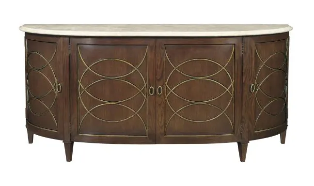 Hickory Chair HC9845-71S Duchamp Demi-Lune Sideboard W/ New Stone Hickory Chair HC9845-71S Duchamp Demi-Lune Sideboard W/ New Stone