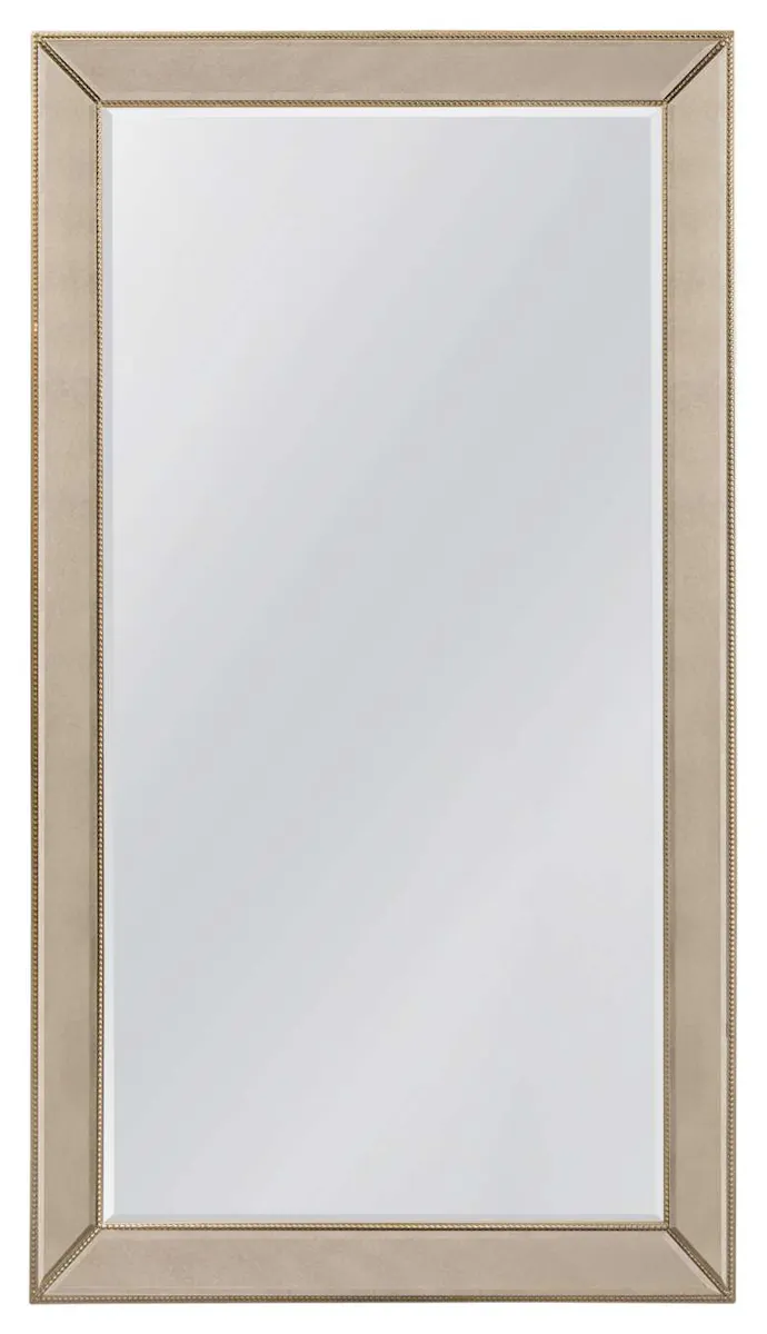 Bassett Mirror M3871B Beaded Leaner Mirror - Gold Bassett Mirror M3871B Beaded Leaner Mirror - Gold