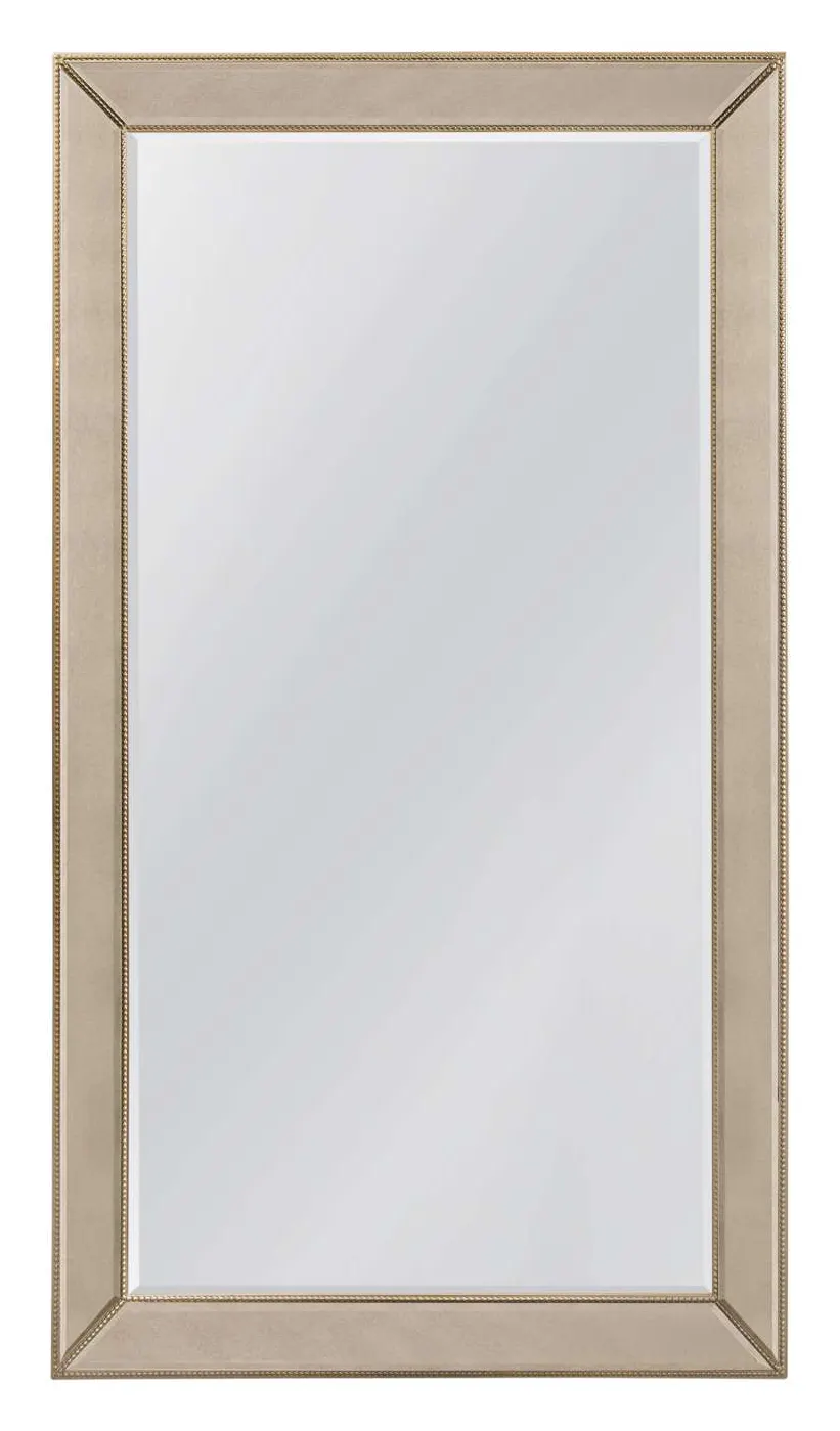 Bassett Mirror M3871B Beaded Leaner Mirror - Gold Bassett Mirror M3871B Beaded Leaner Mirror - Gold