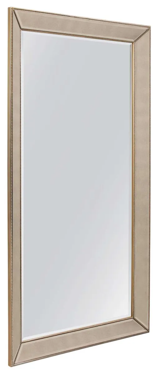 Bassett Mirror M3871B Beaded Leaner Mirror - Gold Bassett Mirror M3871B Beaded Leaner Mirror - Gold