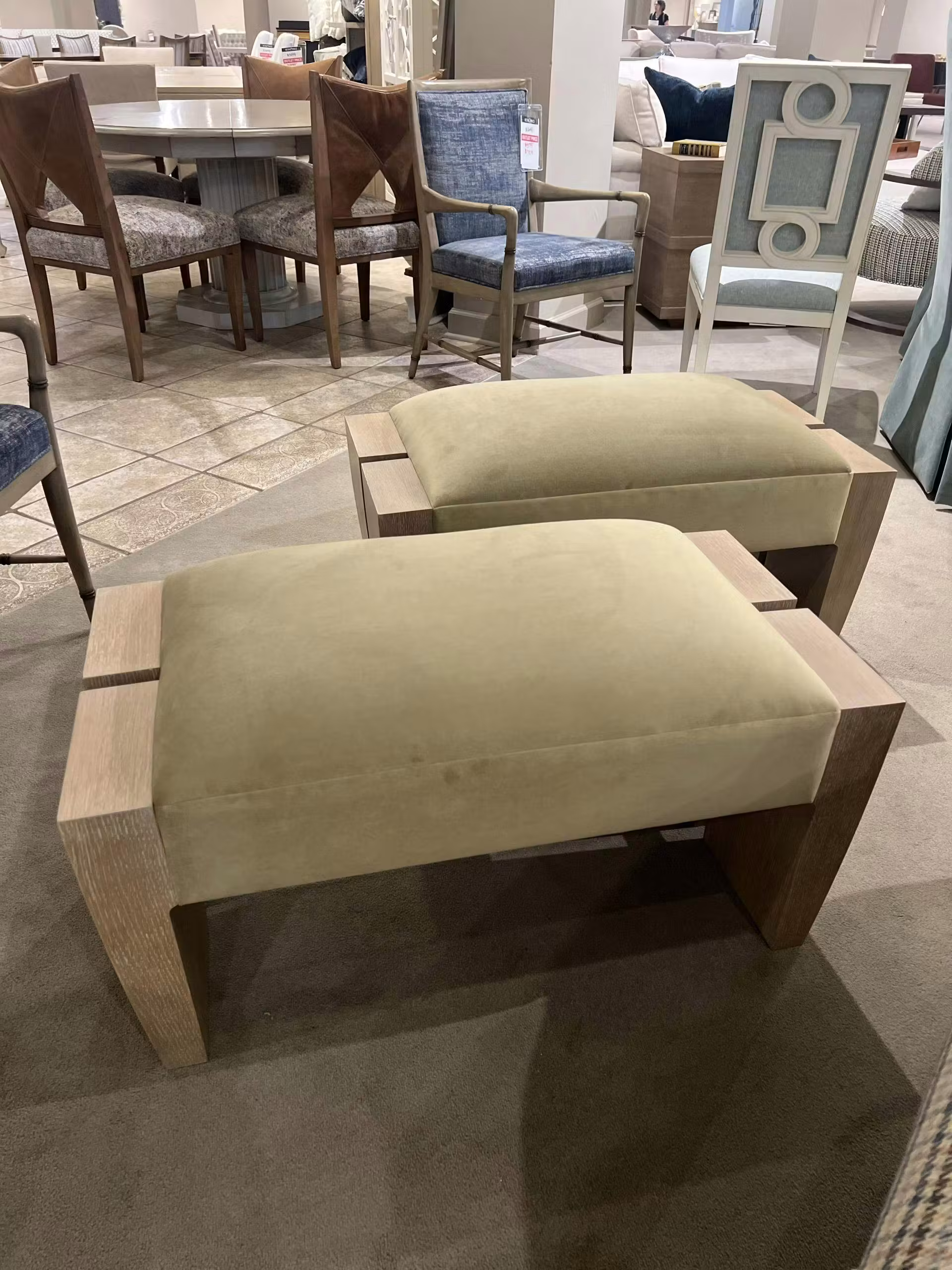 Hickory Chair HC7237-51-2 Waylon M2M Bench at Factory Outlets by Hickory Park