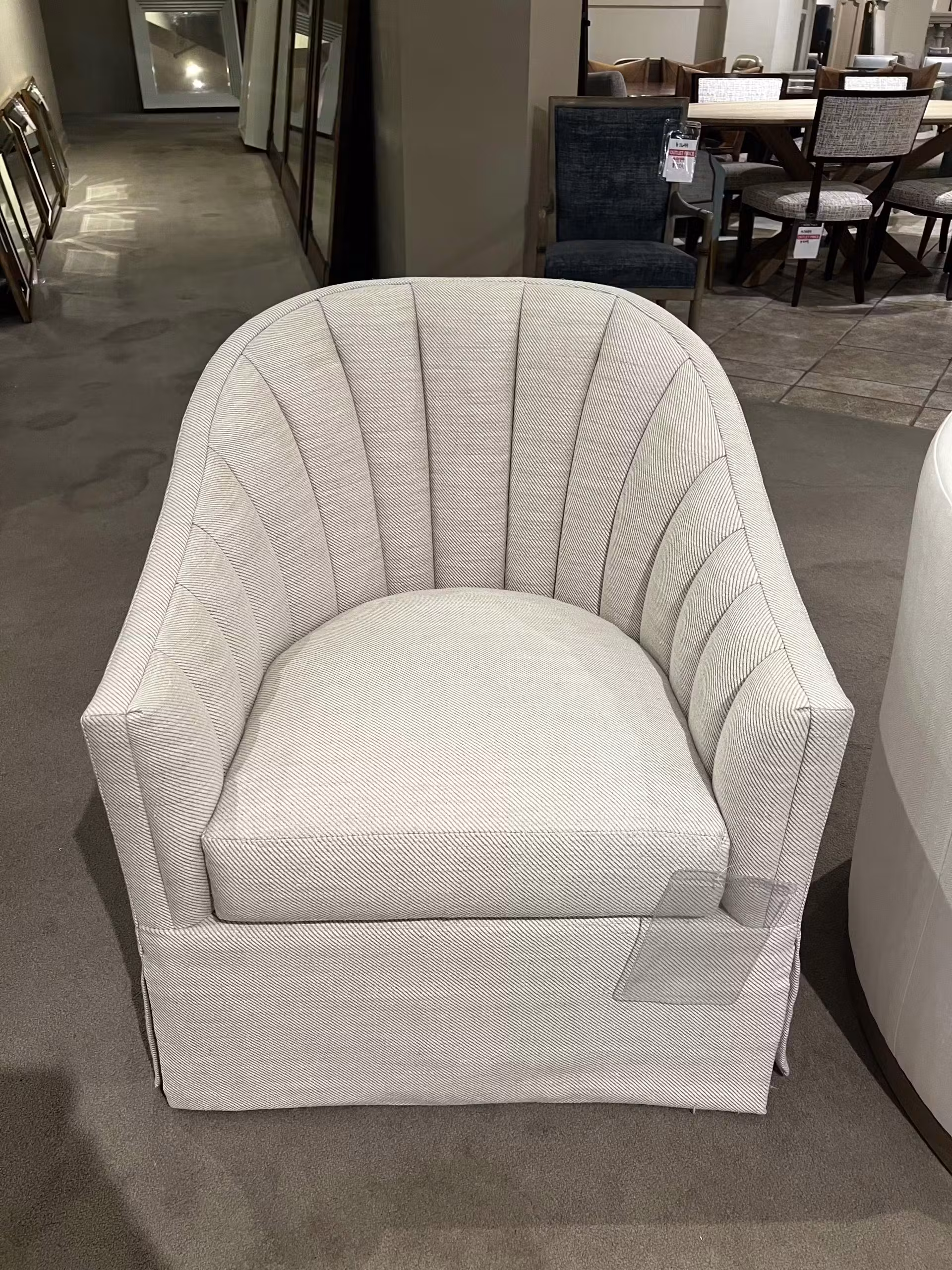Hickory Chair HC7230-27S Ferris Skirted Swivel Chair