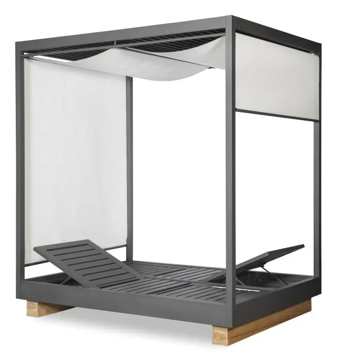 Century D8A-3601-V1 Poolside Aluminum Cabana With Shade Century D8A-3601-V1 Poolside Aluminum Cabana With Shade