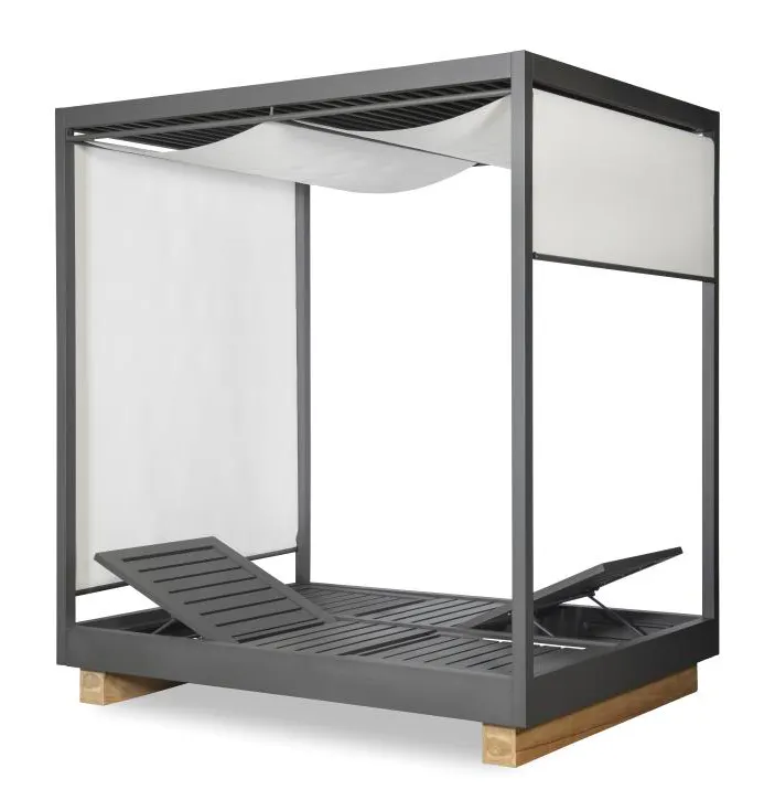 Century D8A-3601-V1 Poolside Aluminum Cabana With Shade Century D8A-3601-V1 Poolside Aluminum Cabana With Shade