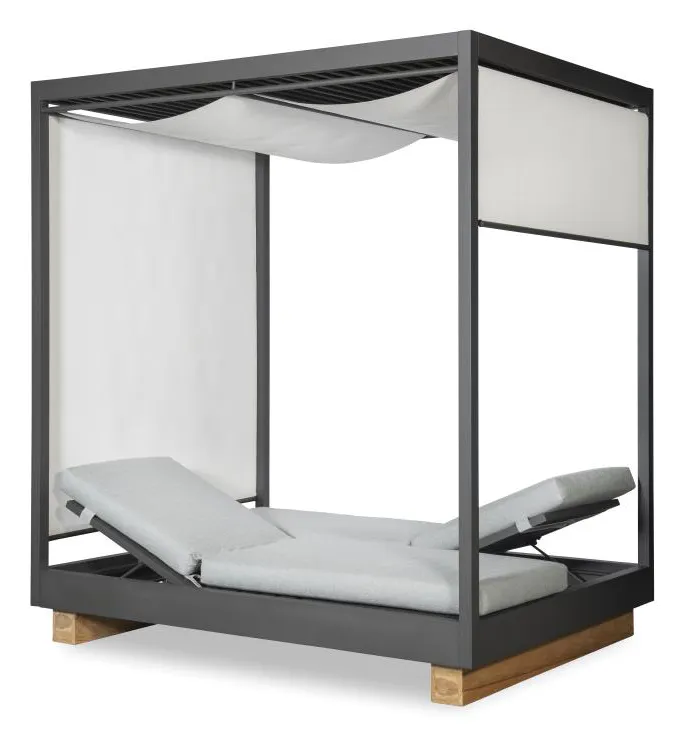 Century D8A-3601-V1 Poolside Aluminum Cabana With Shade Century D8A-3601-V1 Poolside Aluminum Cabana With Shade