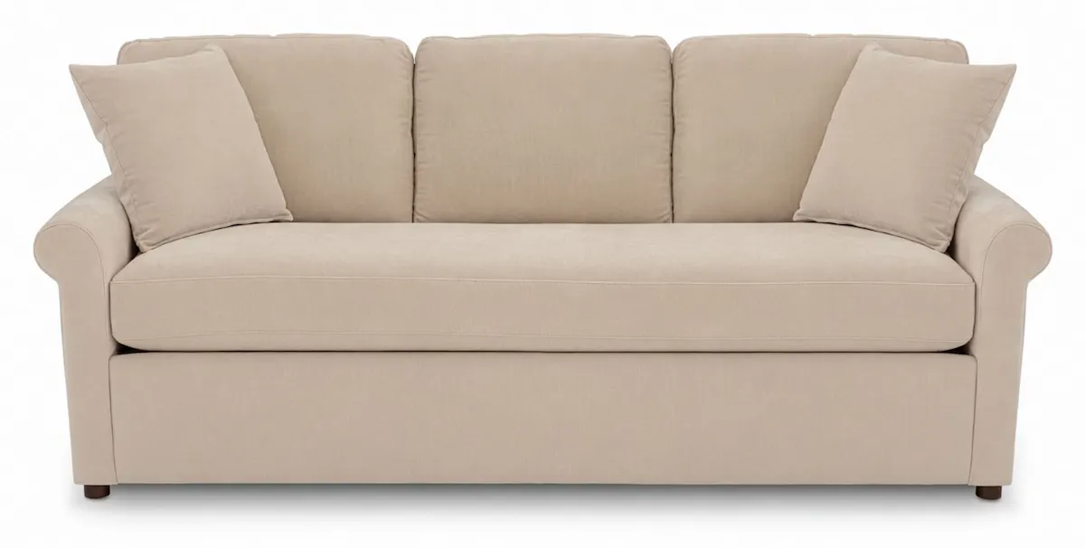 Bassett 2934-B72S-6450 Ellington Roll Arm Bench Sofa Bassett 2934-B72S-6450 Ellington Roll Arm Bench Sofa