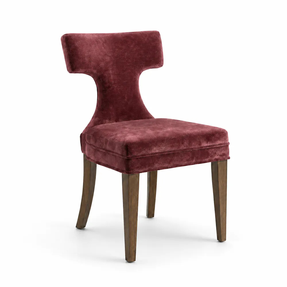Bassett Mirror 6137-DR-800 Oliver Burgandy Dining Chair