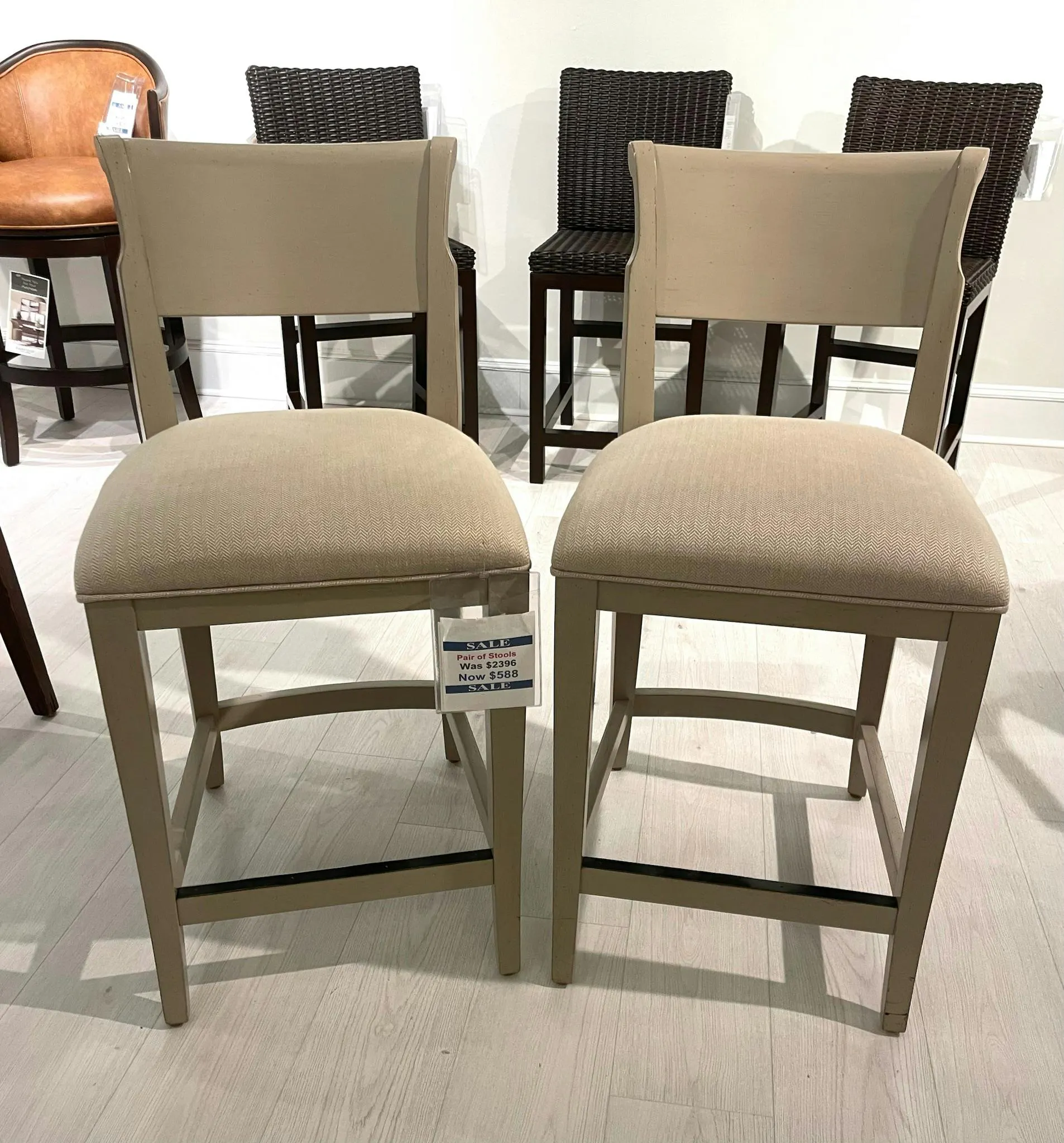 Lorts 9825 Morning Mist Counter Stools Pair of 2