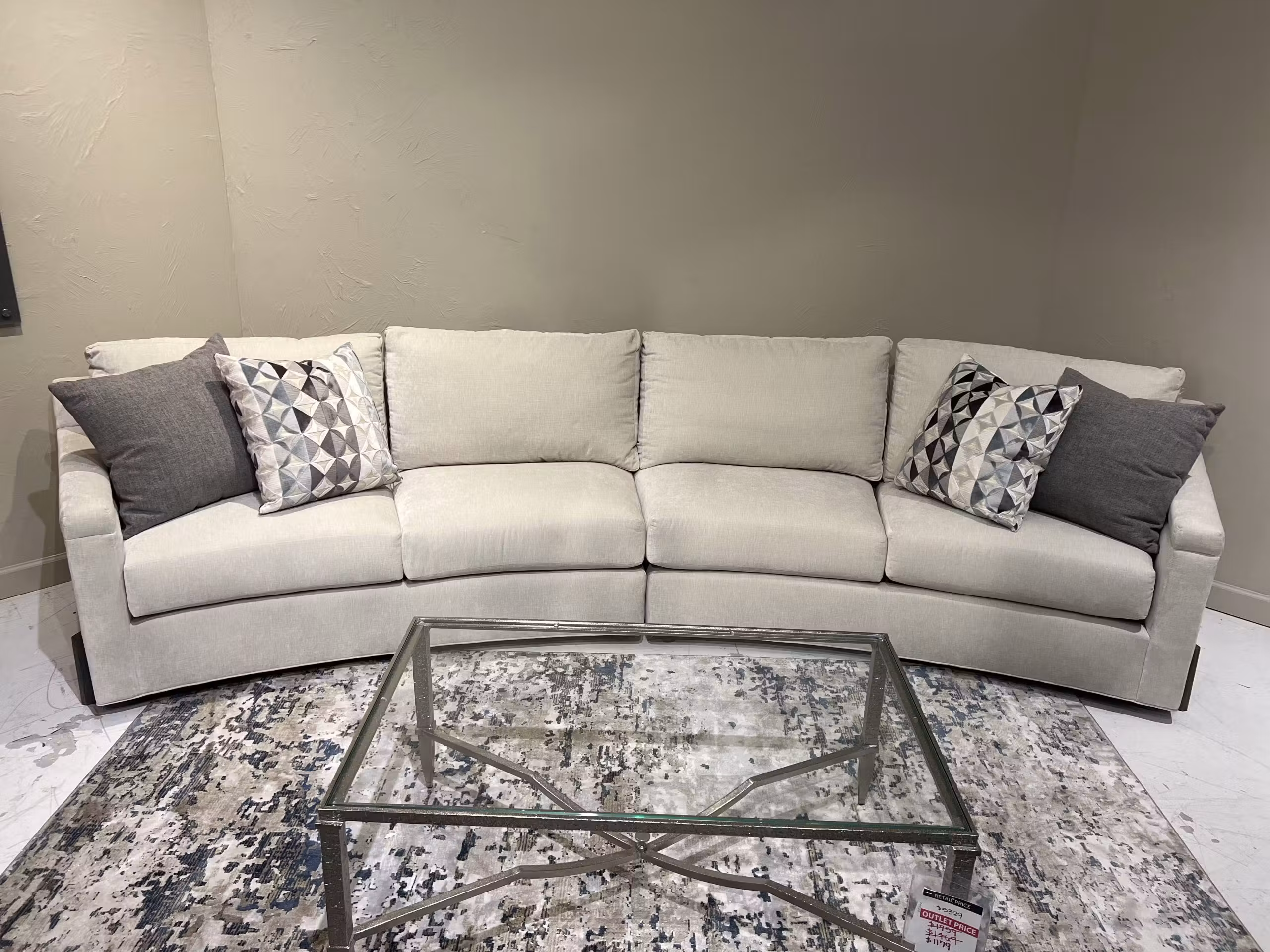 Century LTD7600-72,62CRV Cornerstone 2PC Curved Sectional