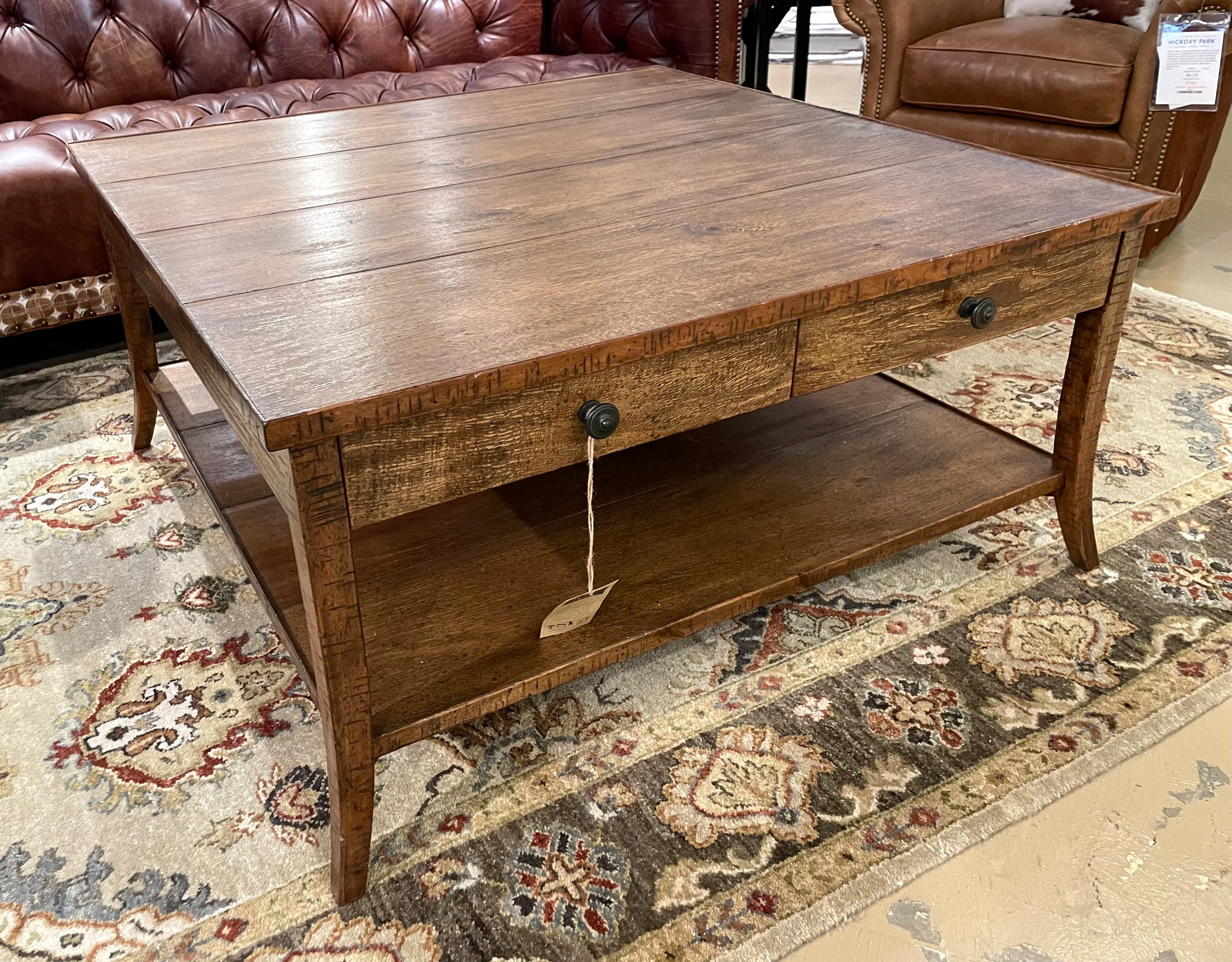 Jonathan Charles Furniture 491041-DTM Square Medium Driftwood Coffee Table