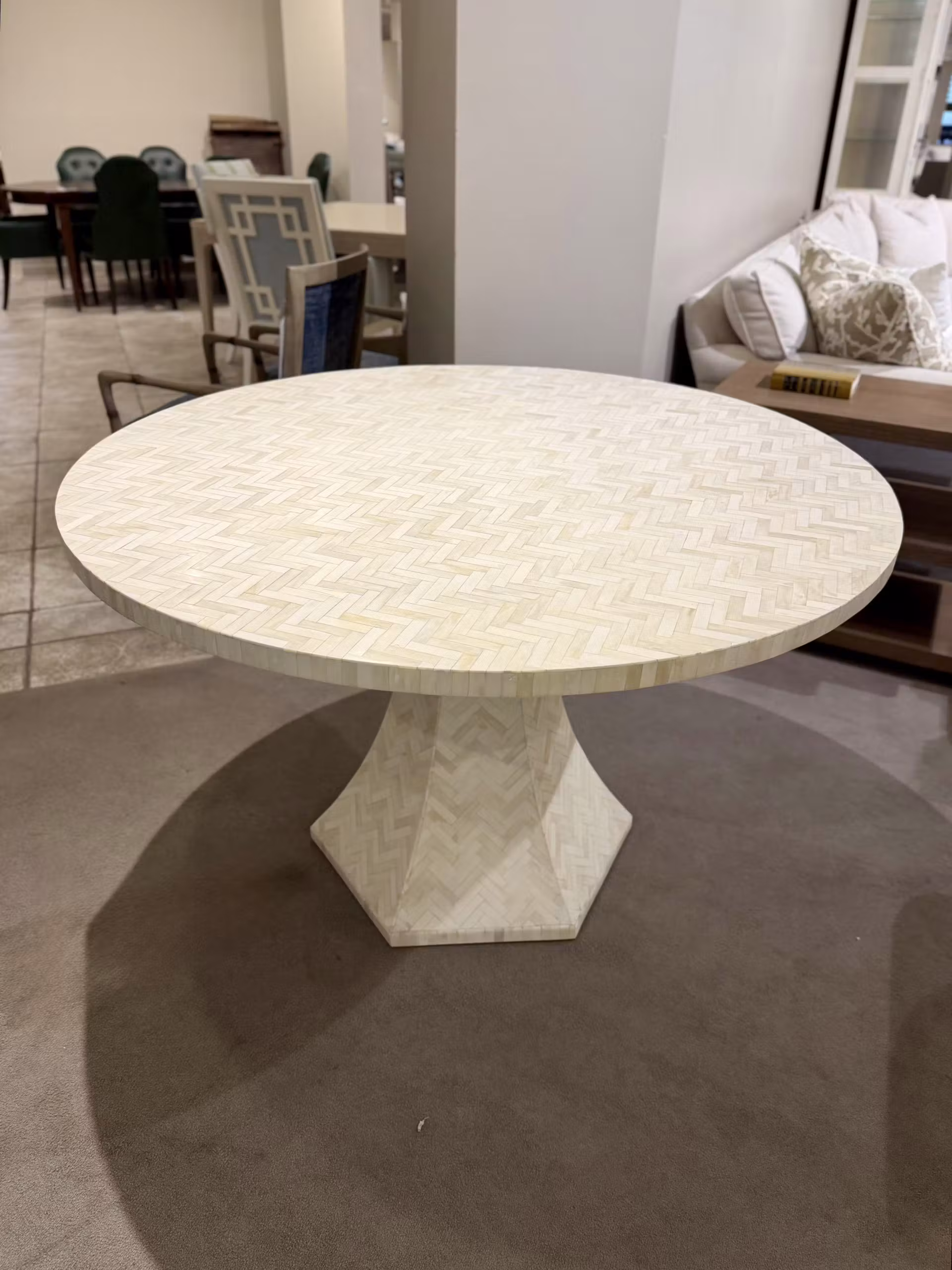 Highland House HH26-504-AS Keenan Bone Dining Table